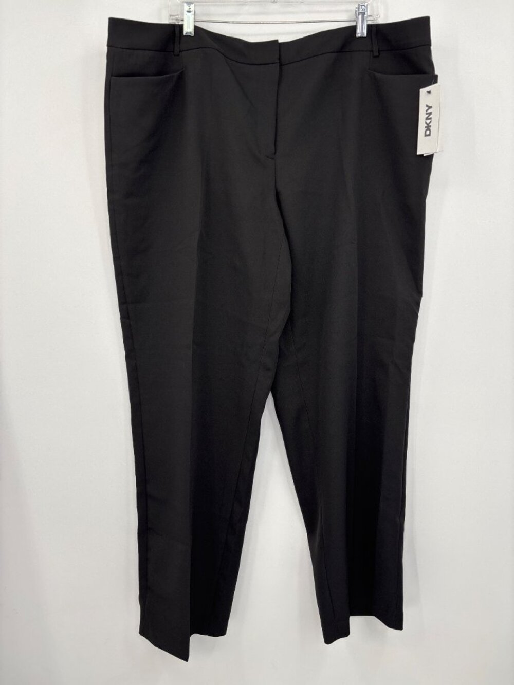 DKNY Sullivan St. Slash Pocket Fit Flare Trouser Dress Pant Black Size 20W NEW